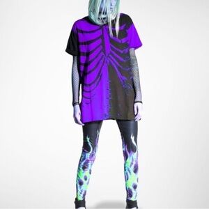 Iron Fist X Bat Royalty Bad To The Bone Tee Shirt Women Color Purple Size S